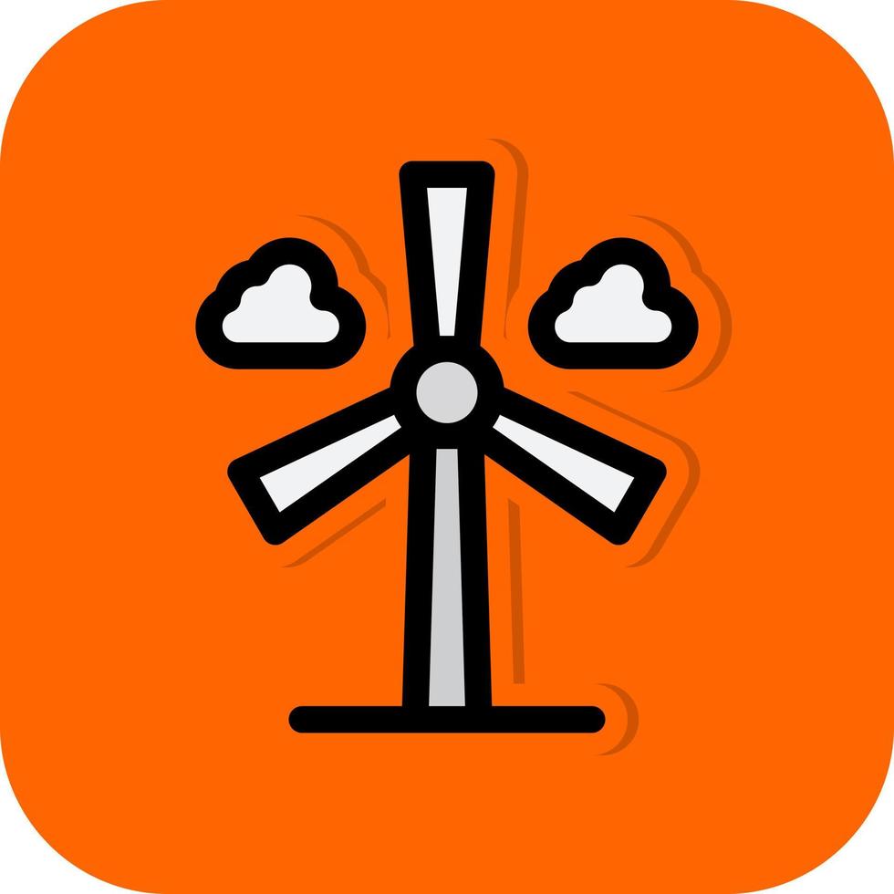 Wind Turbine Vector Icon Design