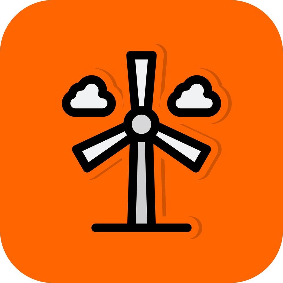 diseño de icono de vector de turbina de viento