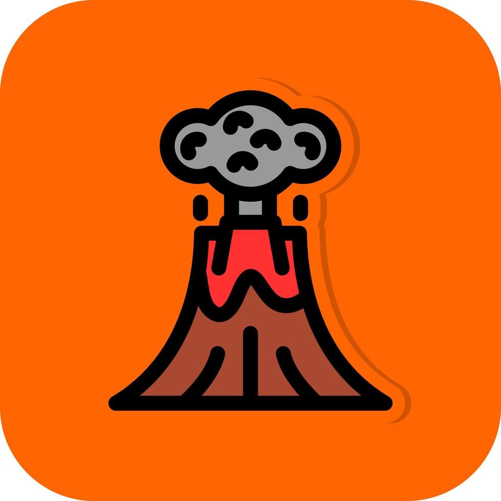 Volcano Vector Icon Design