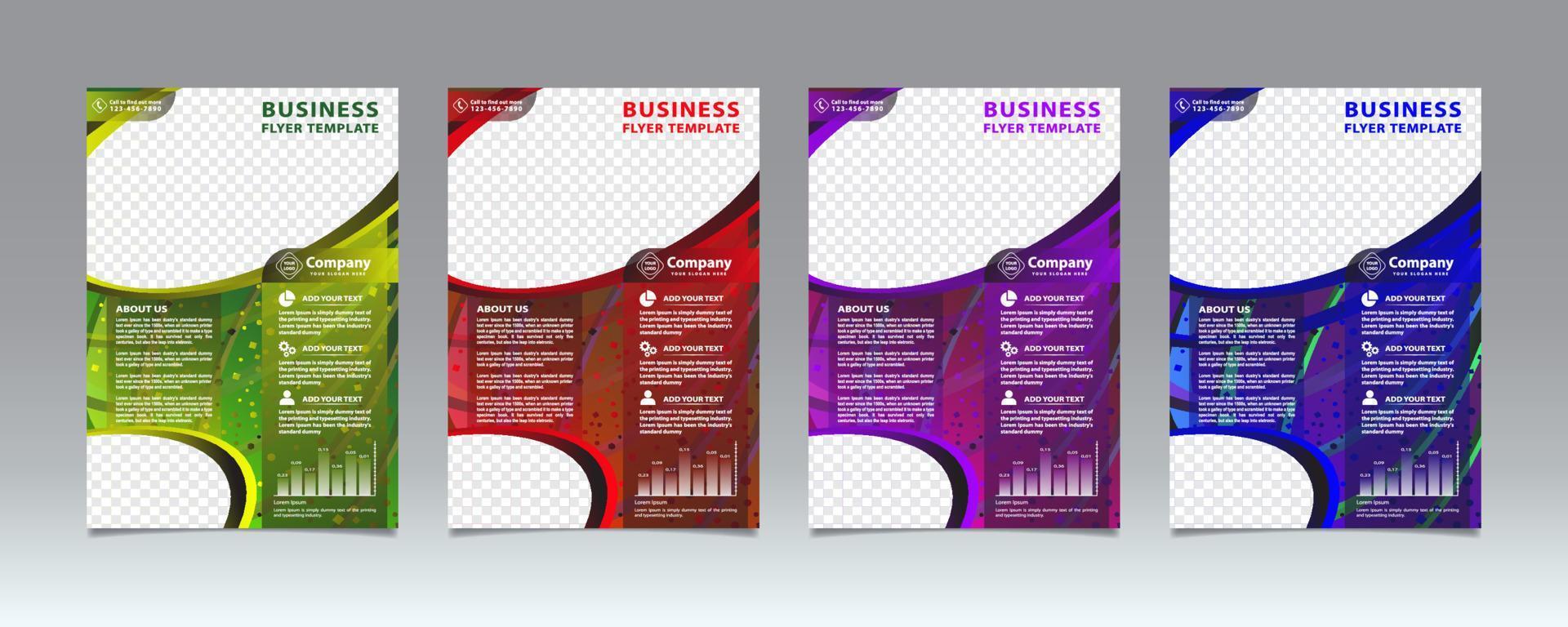 Business Flyer Template with dark background vector