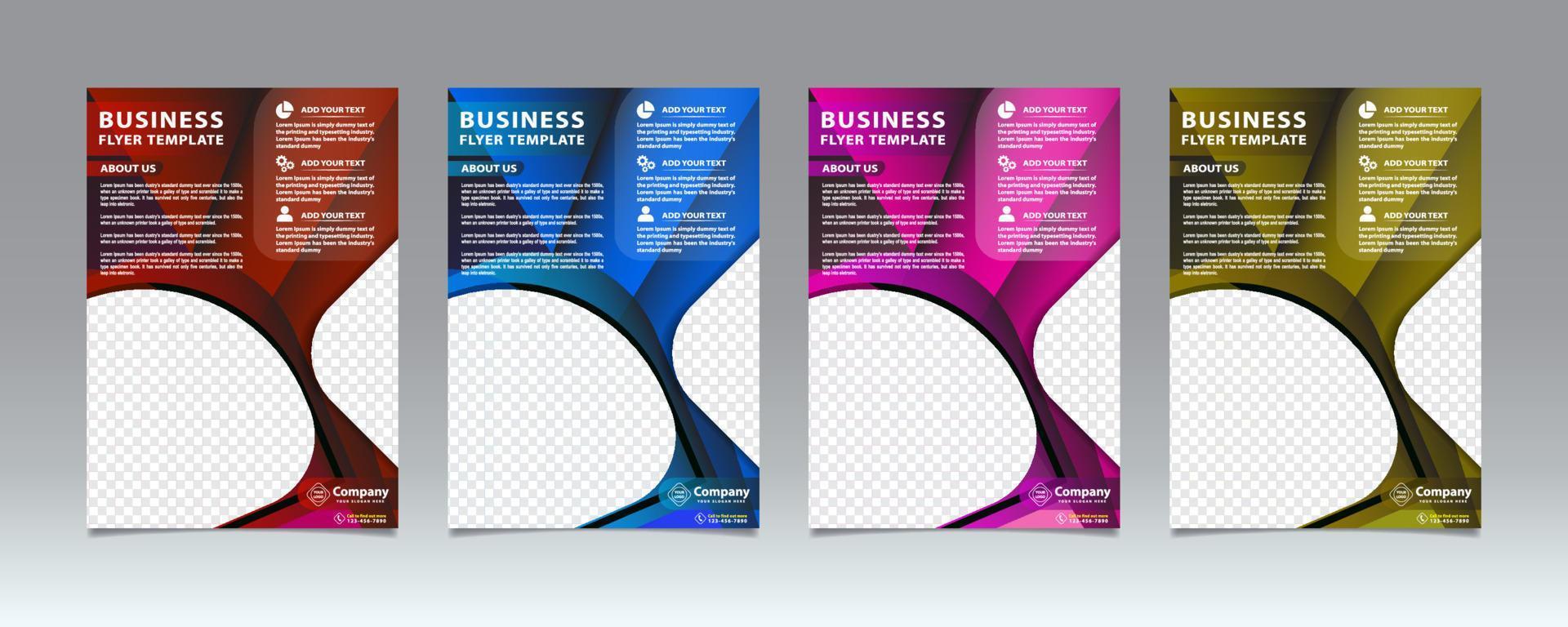 Business Flyer Template with dark background vector