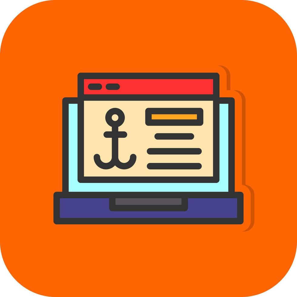 Anchor Text Vector Icon Design