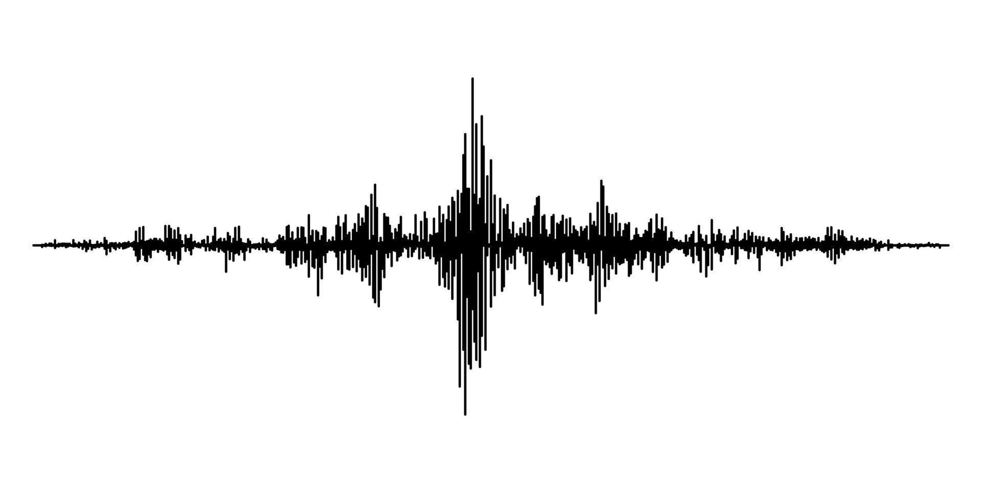 Earthquake seismograph wave, seismic waveform vector