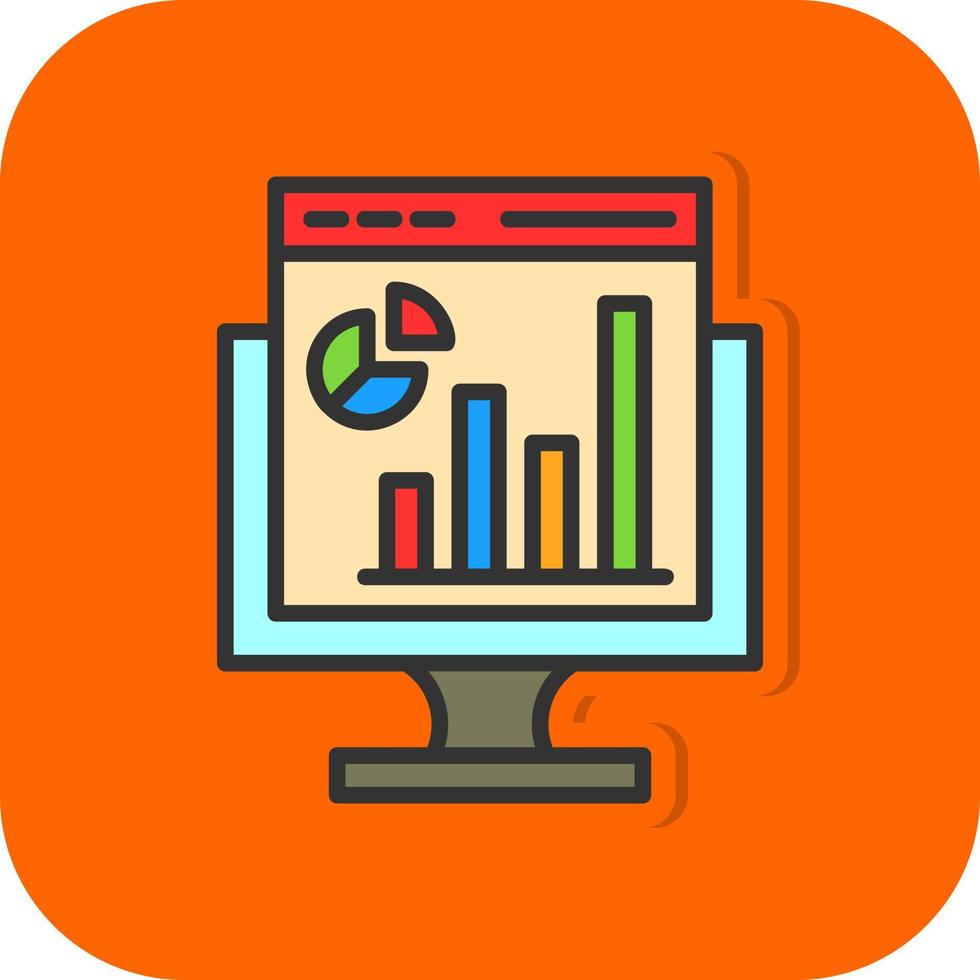 Web Analytics Vector Icon Design