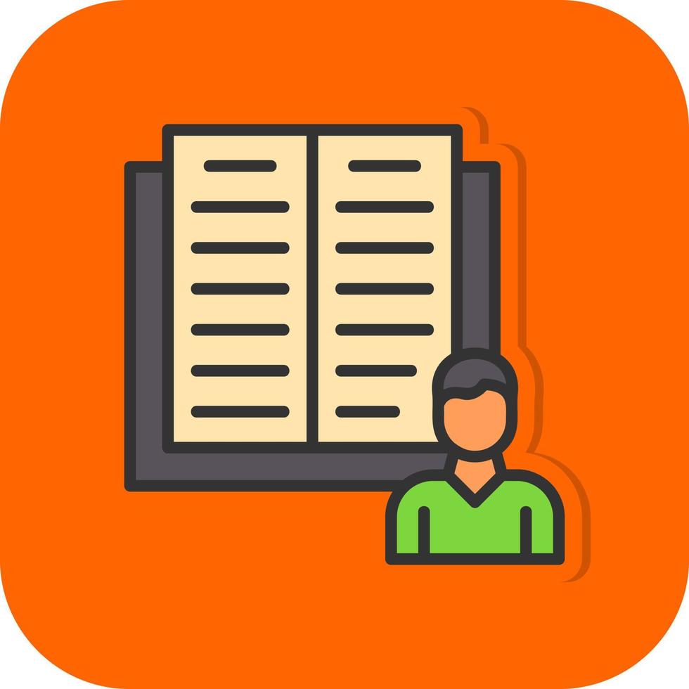 Diary Study Vector Icon Design