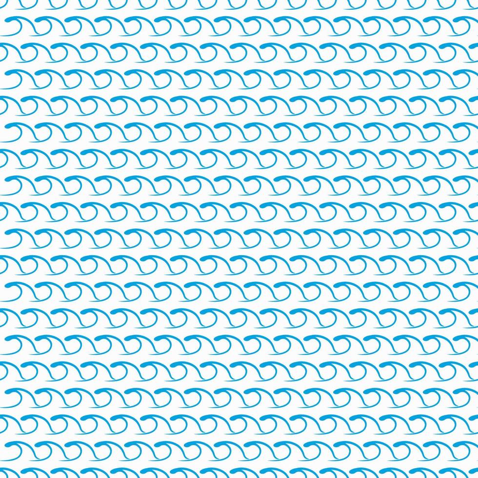 Blue ocean and sea waves seamless tile pattern vector