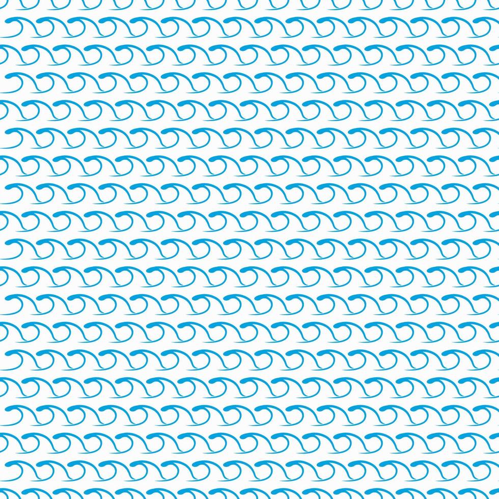 Blue ocean and sea waves seamless tile pattern vector