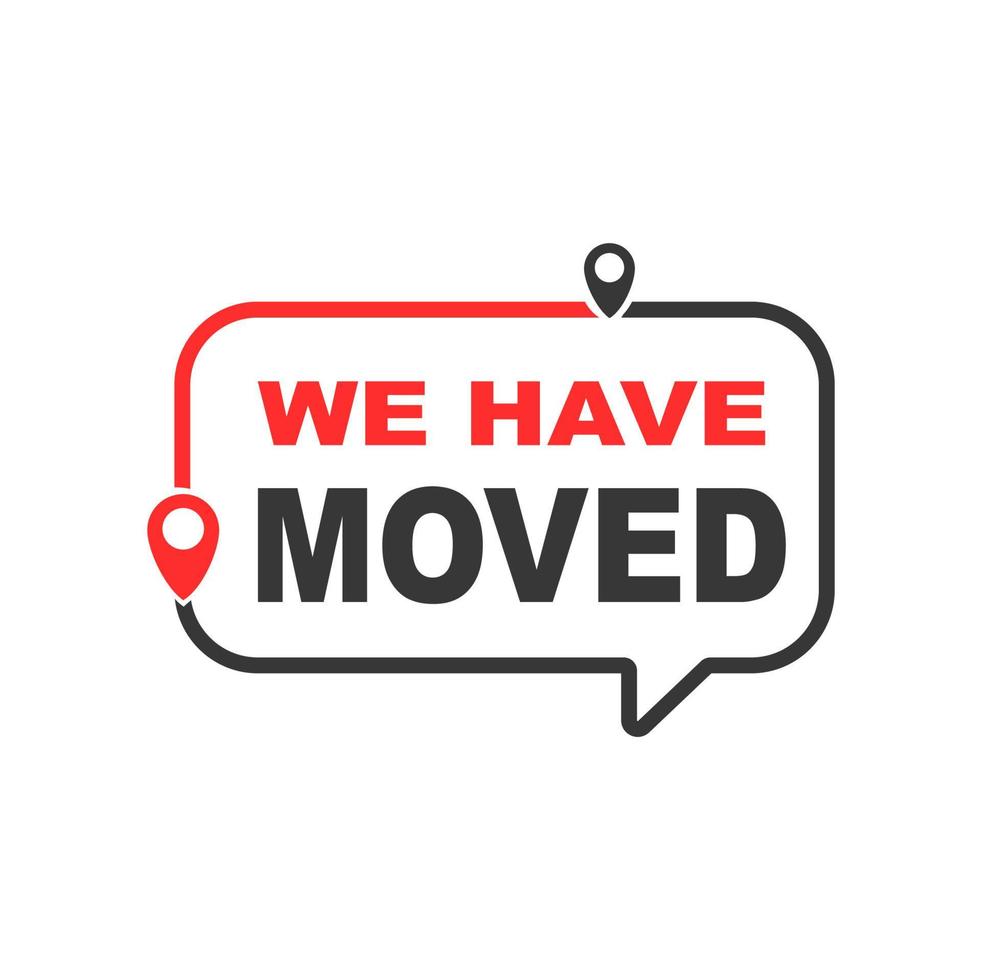 Move outline icon, we have moved sign vector