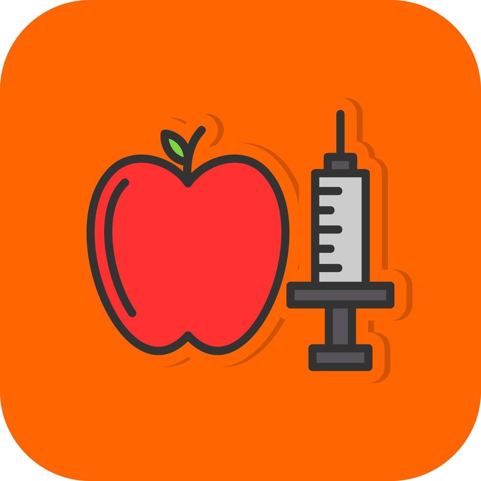 diseño de icono de vector de alimentos de modificación genética