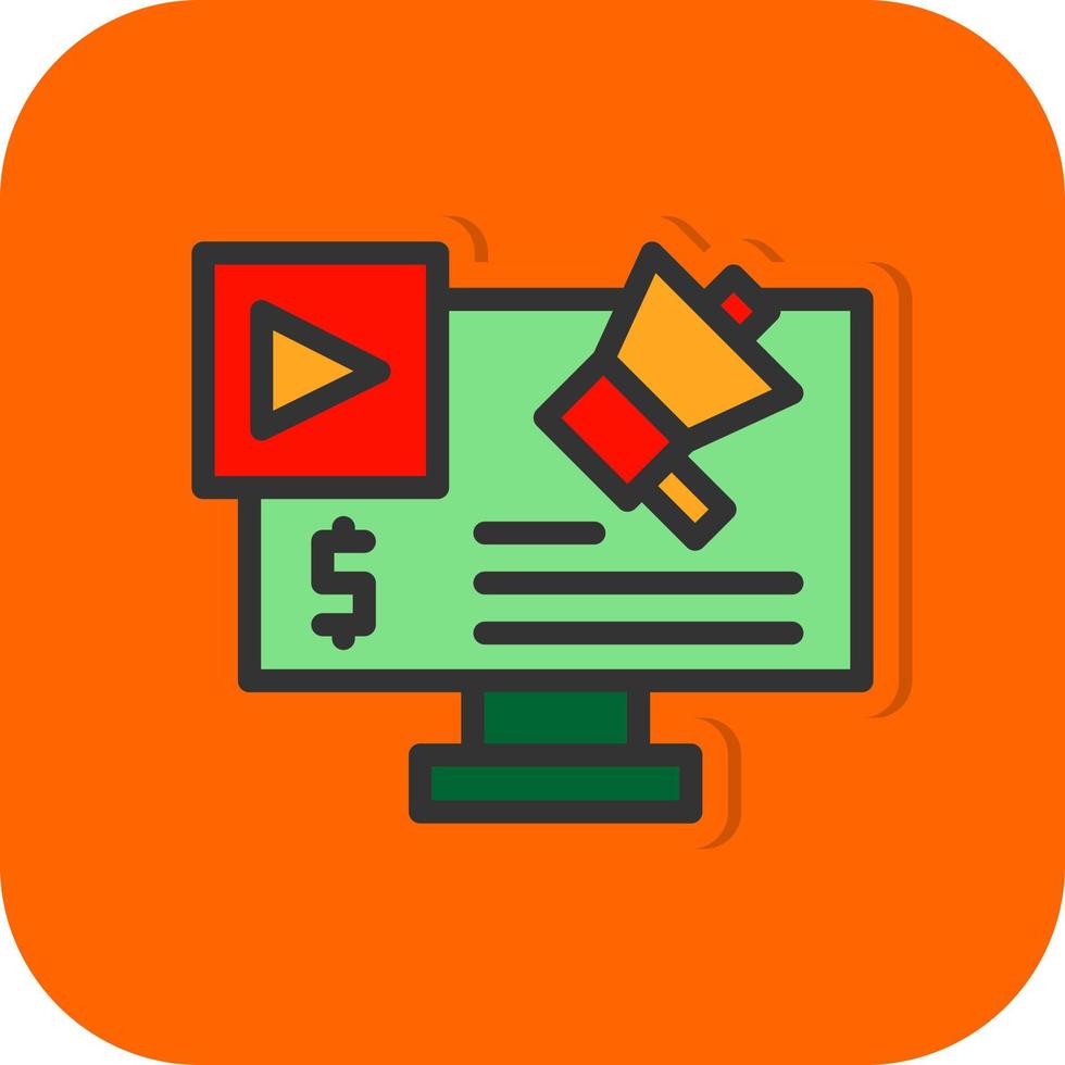 Paid Social Advertising Vector Icon Design