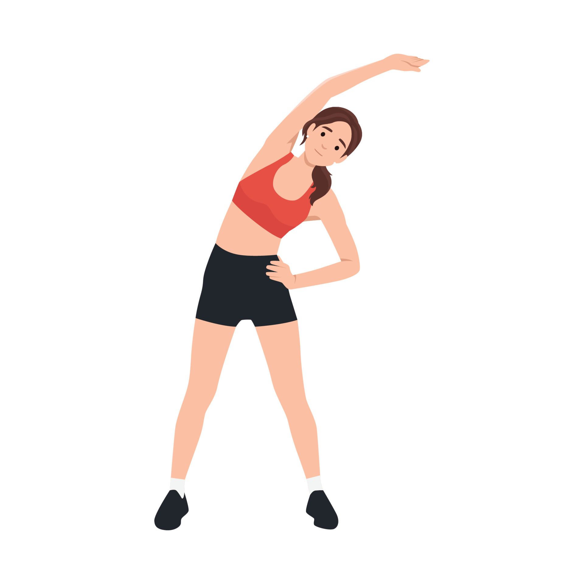 Woman doing Arm stretching exercise. 20772427 Vector Art at Vecteezy