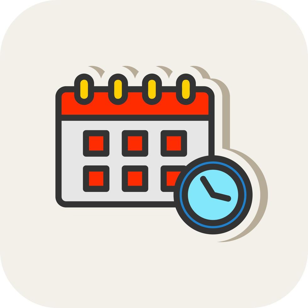 diseño de icono de vector de horario