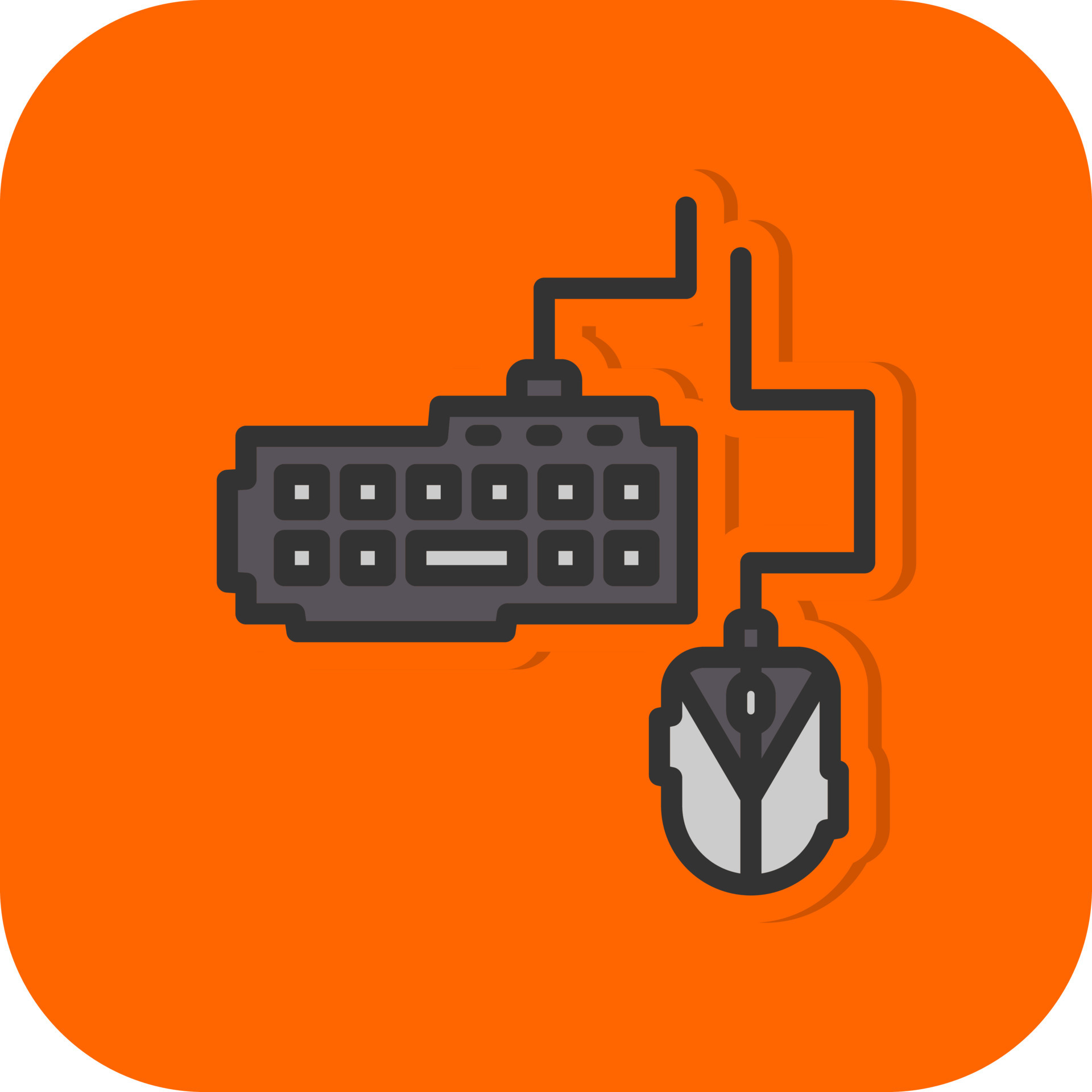 Gaming Keyboard And Mouse Vector Icon Design 20772563 Vector Art at