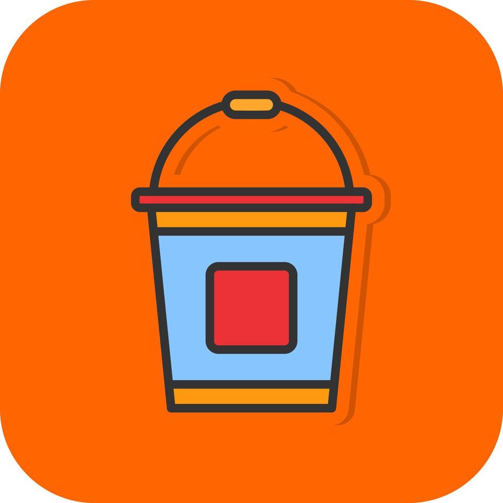 Bucket Vector Icon Design