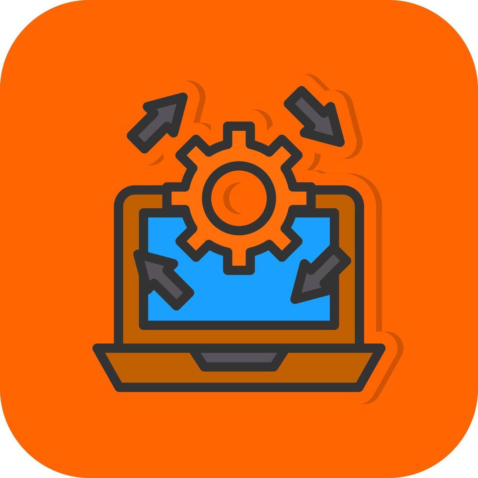 Upgrade Laptop Vector Icon Design
