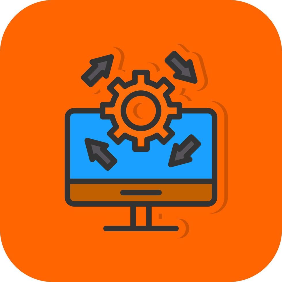 Upgrade Desktop Vector Icon Design