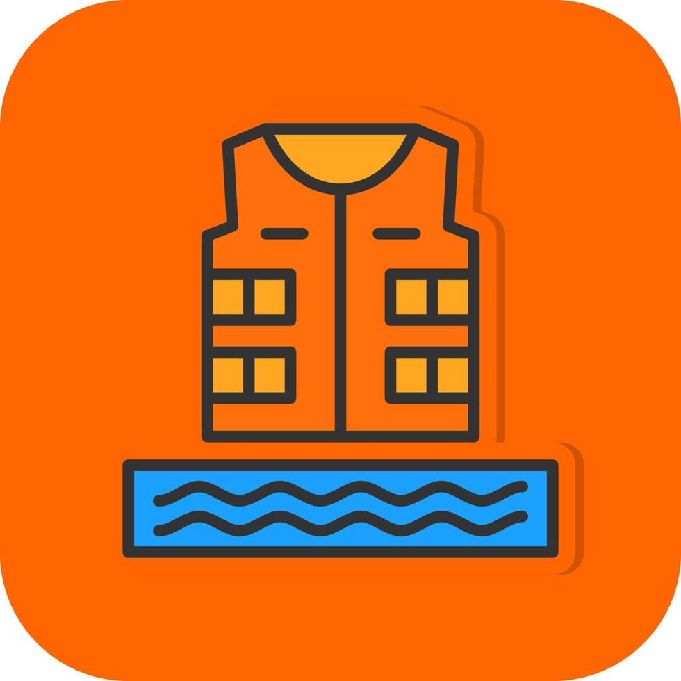 Life Jacket Vector Icon Design