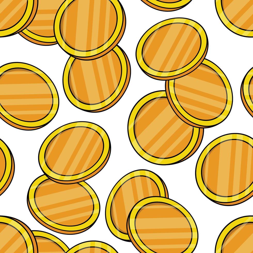 Flying gold coins. seamless patterns. Flying gold vector