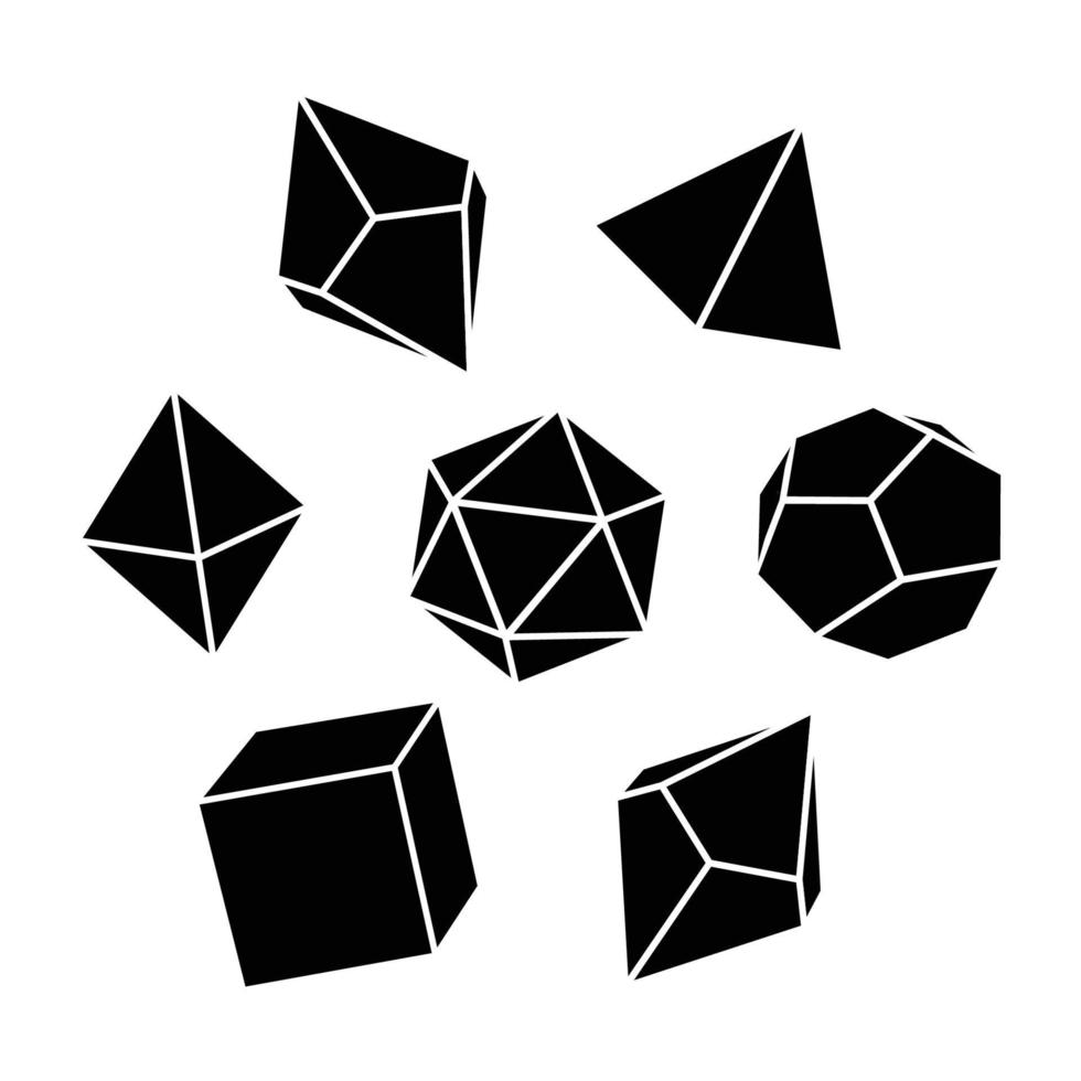 Vector illustration of black color dice for role