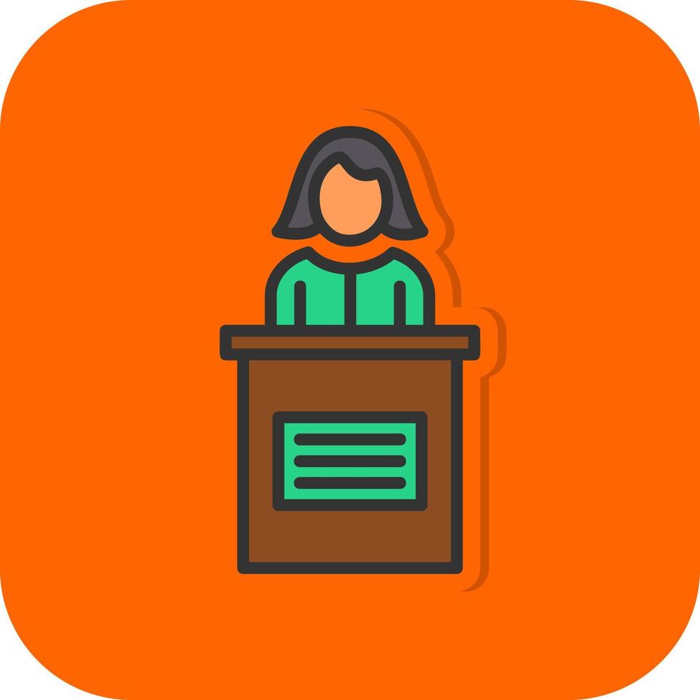 Candidate Female Vector Icon Design