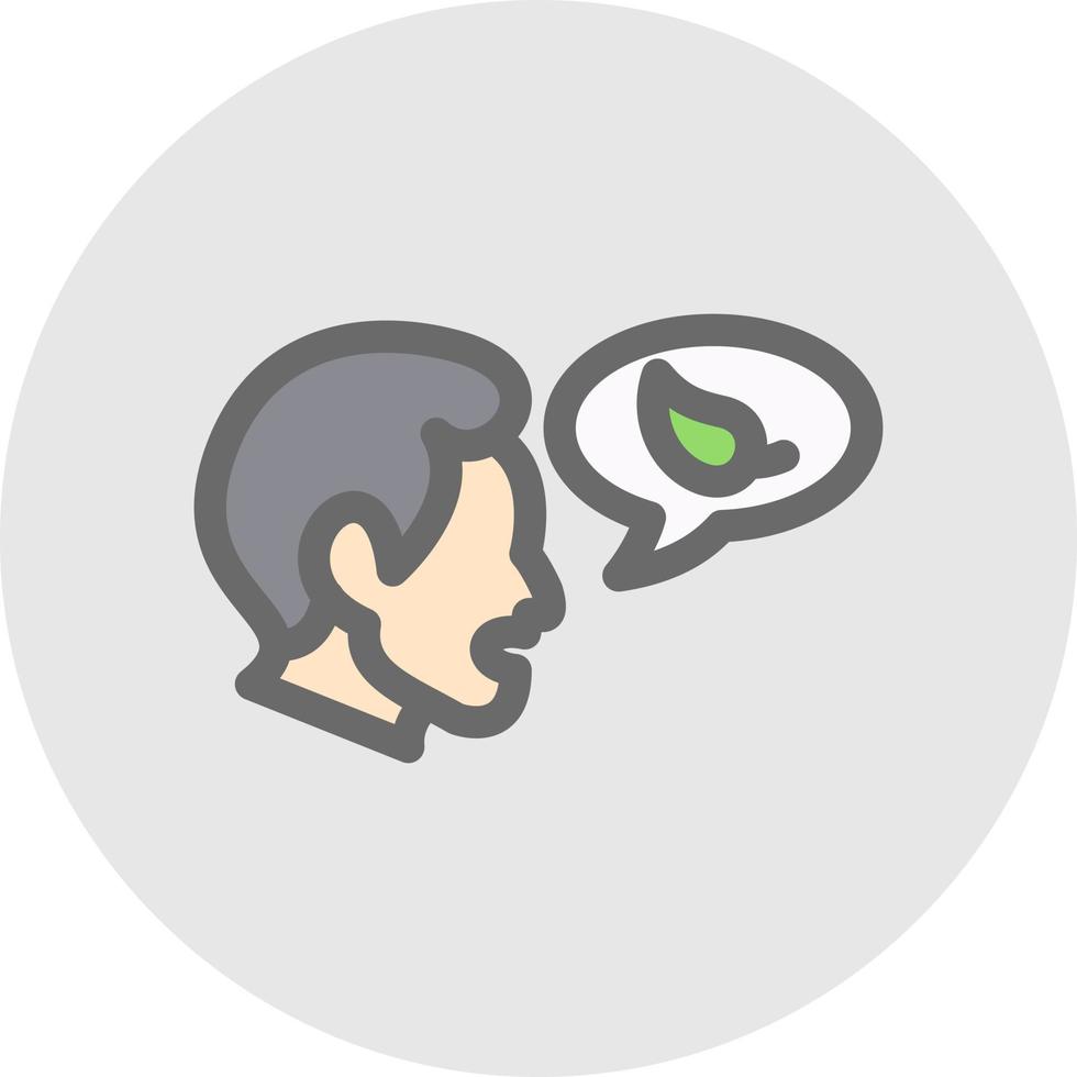 Eco Talk Vector Icon Design