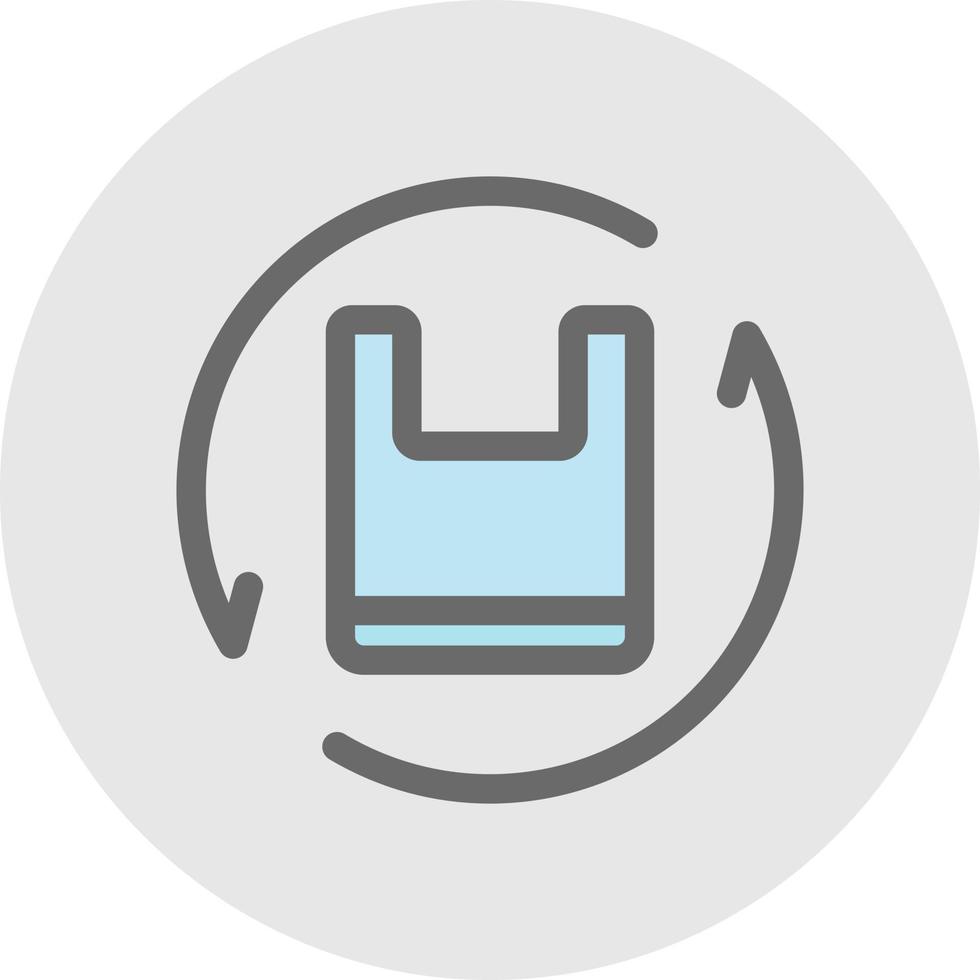 Recyled Plastic Bag Vector Icon Design