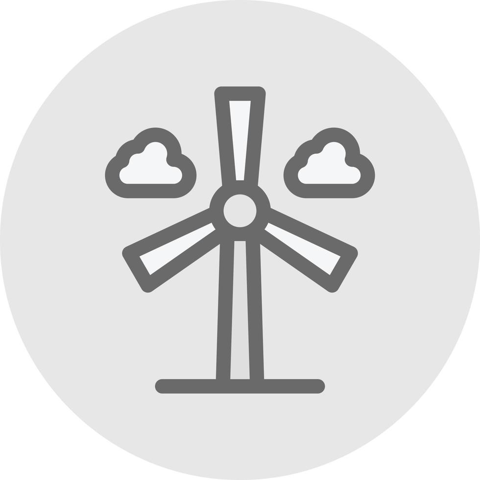Wind Turbine Vector Icon Design