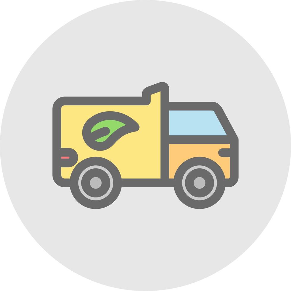 Eco Truck Vector Icon Design