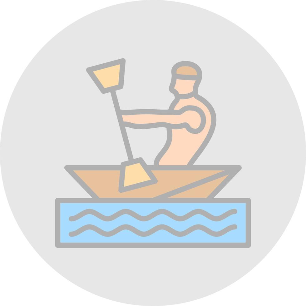 Kayaking Vector Icon Design