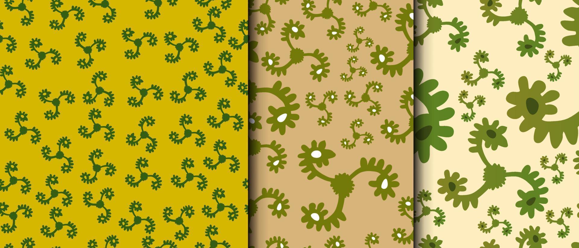 Set of decorative patterns. Seamless hand drawn texture. vector