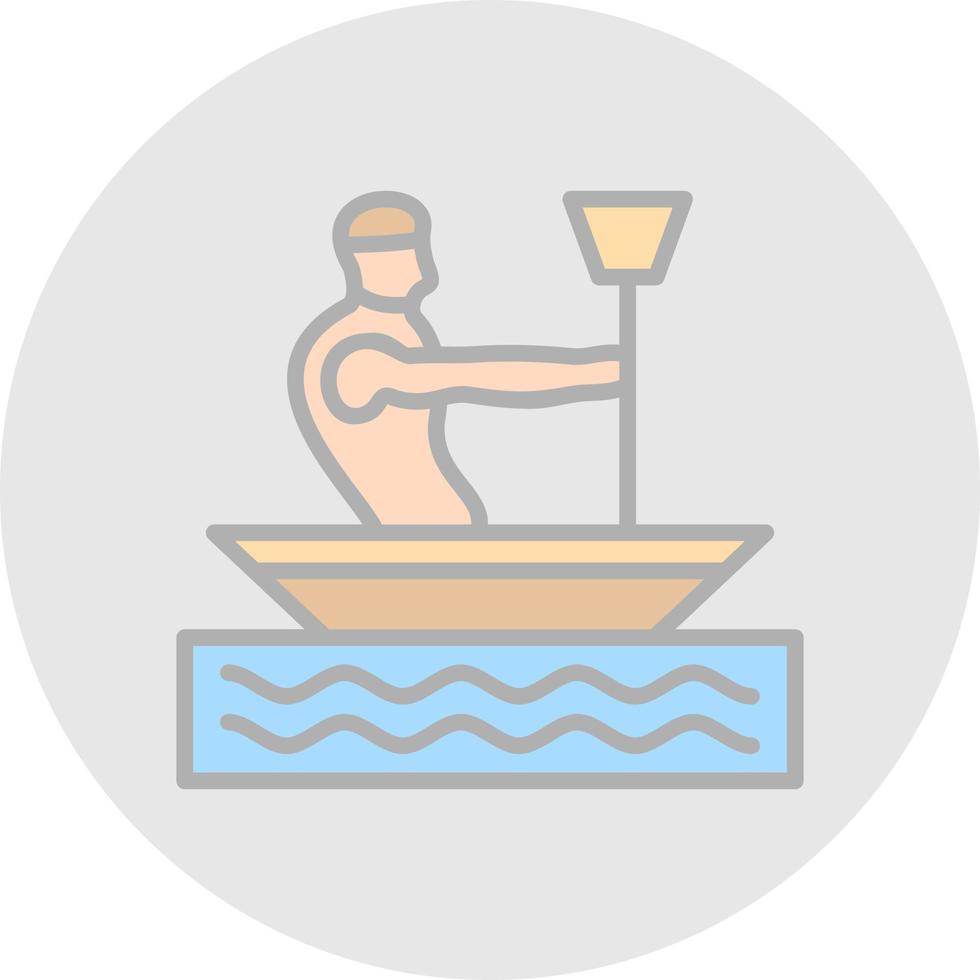 Canoeing Vector Icon Design