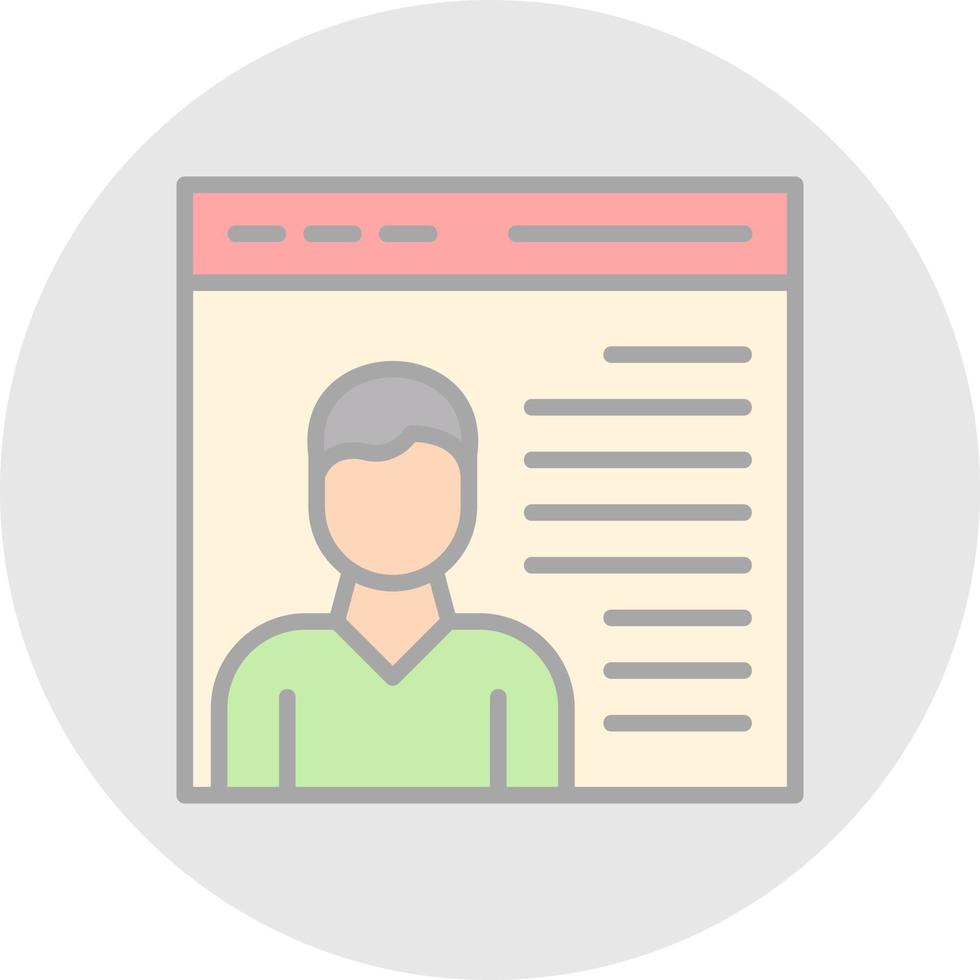 User Persona Vector Icon Design
