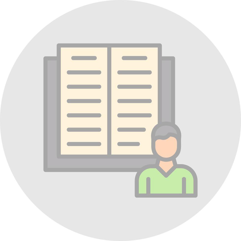 Diary Study Vector Icon Design