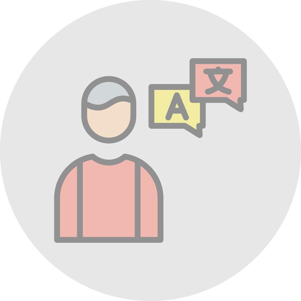 Freelance Translator Vector Icon Design