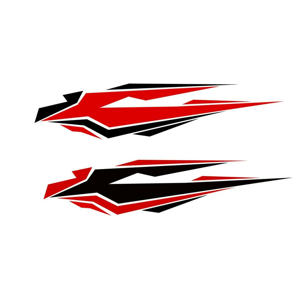 car wrapping decal template vector design. racing car body decals.