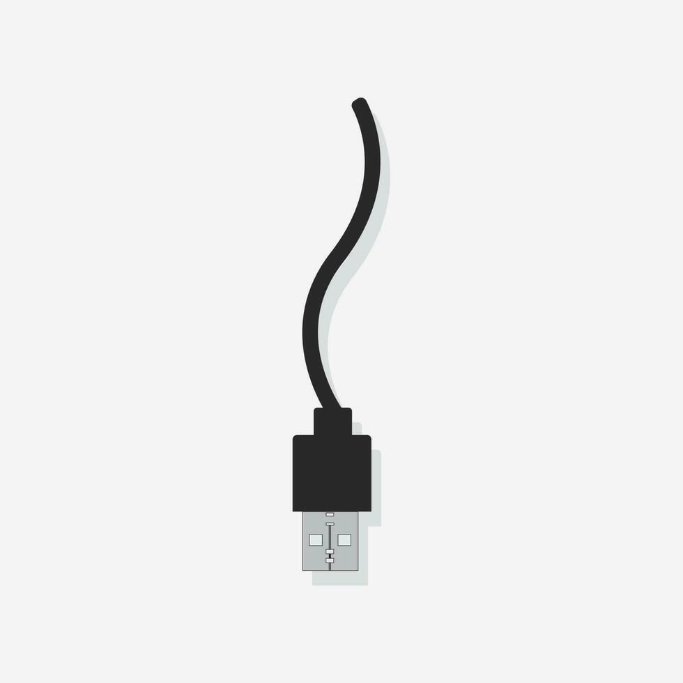 USB datos cable ilustración diseño vector. USB cable icono vector