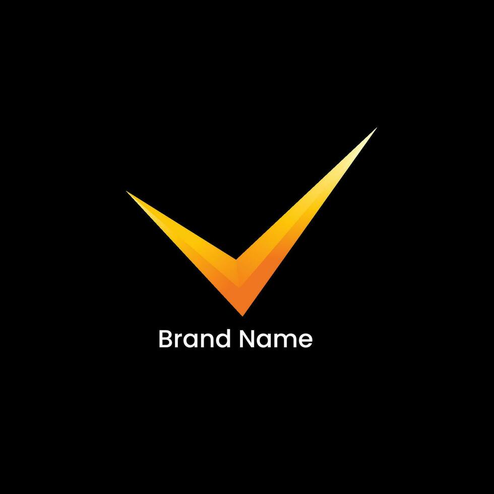 vector logo design modern tick