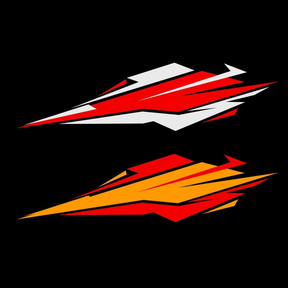 car wrapping decal template vector design. racing car body decals.
