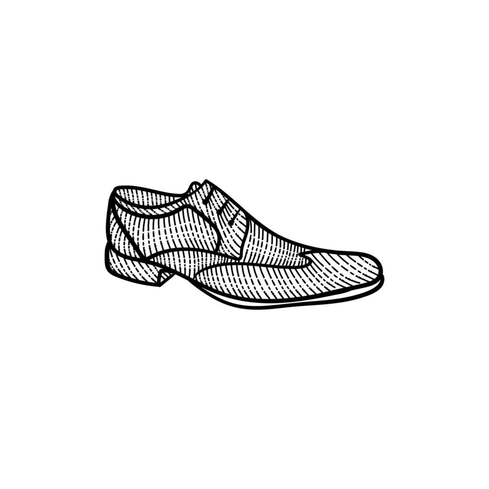 Man shoes fashion casual line art design vector
