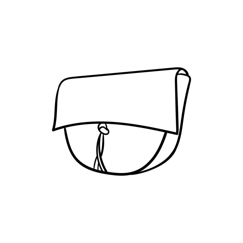 Elegant woman handbag simple line design vector