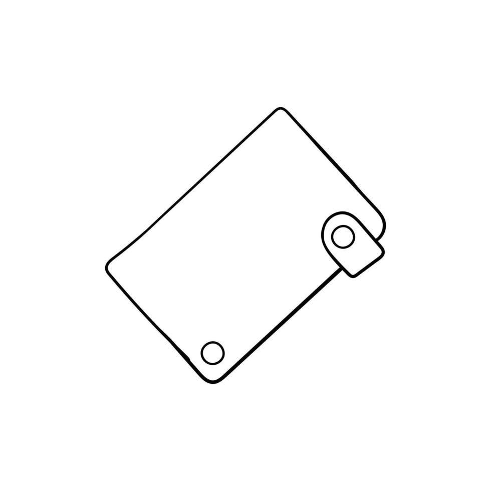 billetera tarjeta pago sencillo línea diseño vector