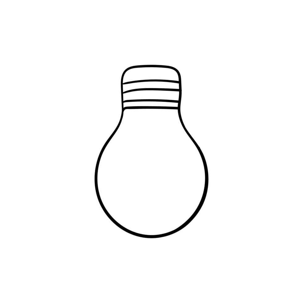 Lamp bulb line simplicity illustration design vector