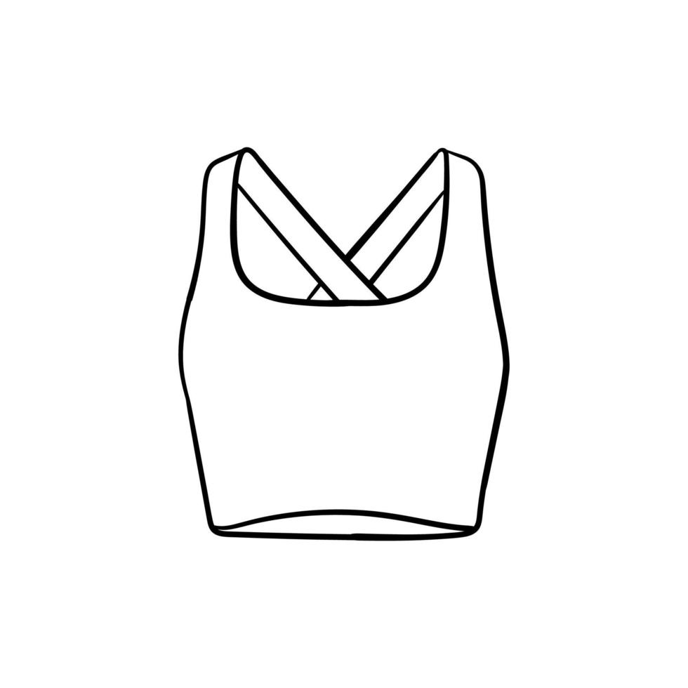 Women bra simple line design vector