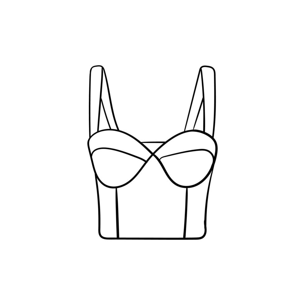 Female corset line modern creative design vector