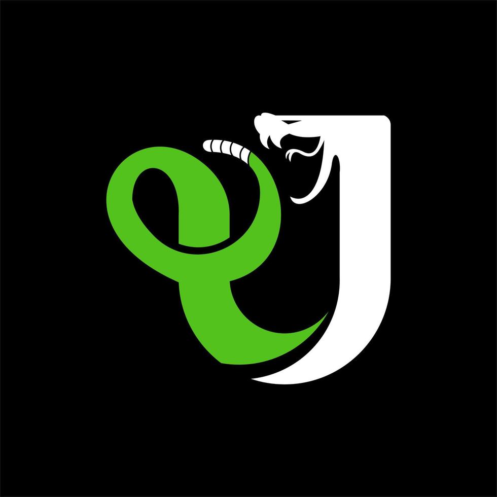 Letter u snake modern creative logo design vector