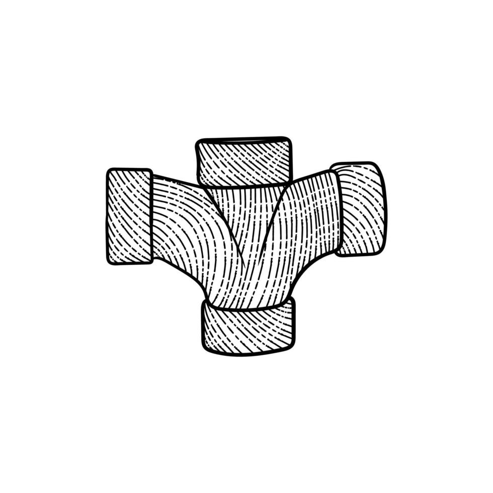 Pipe roll vintage art style creative design vector