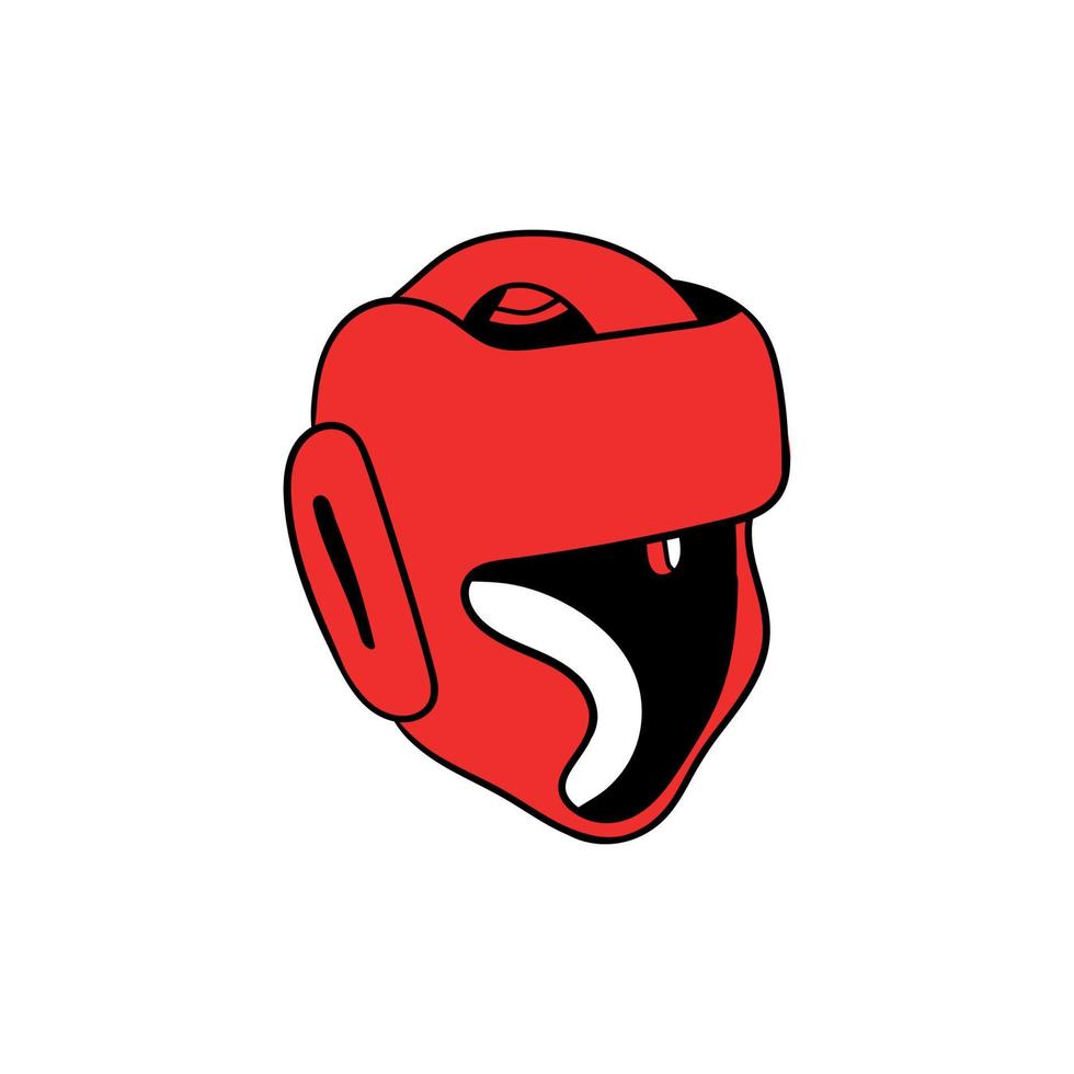 Boxing helmet line creative design vector