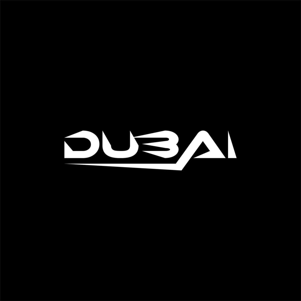 dubai texto geométrico creativo diseño vector