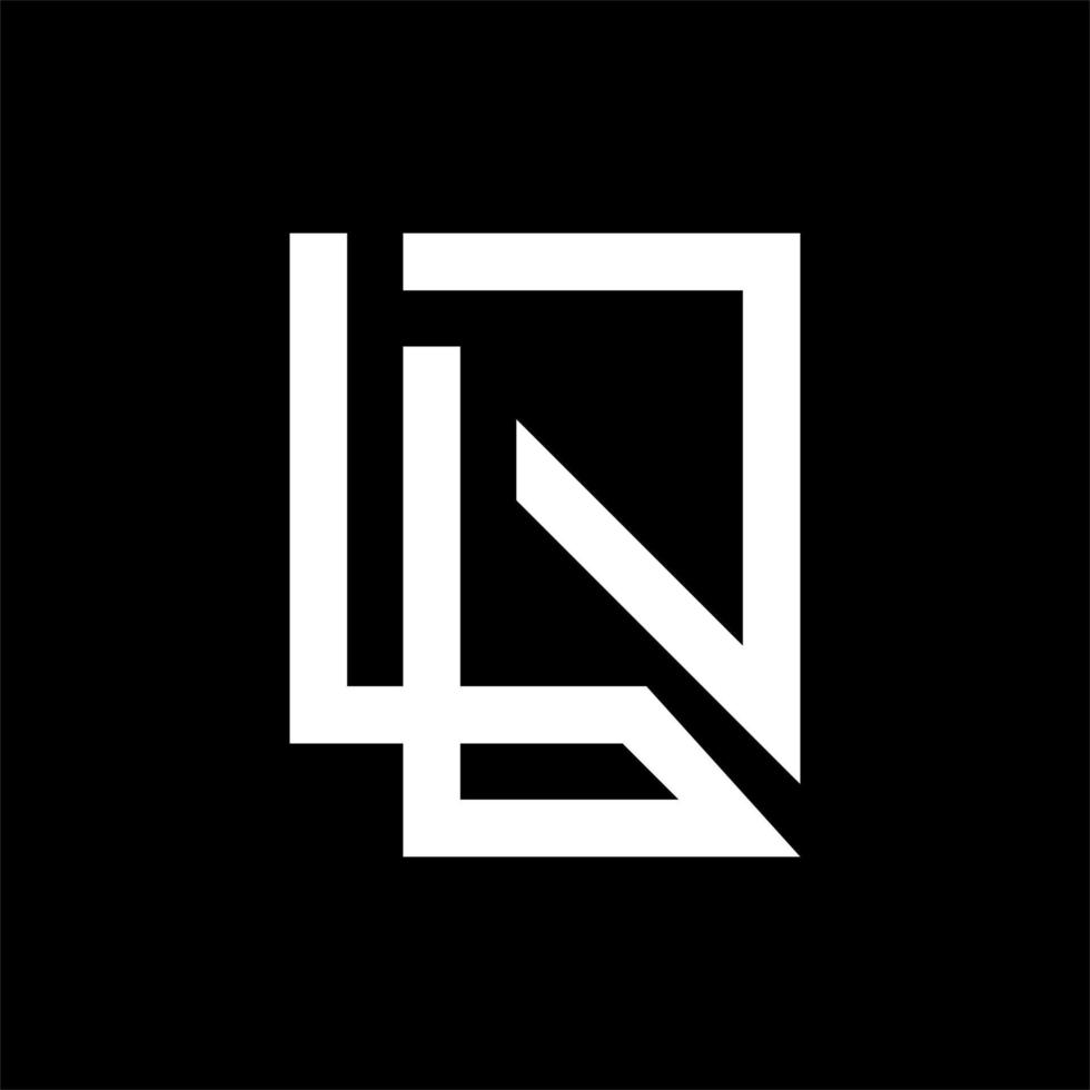 Letter LN monogram shape creative logo vector