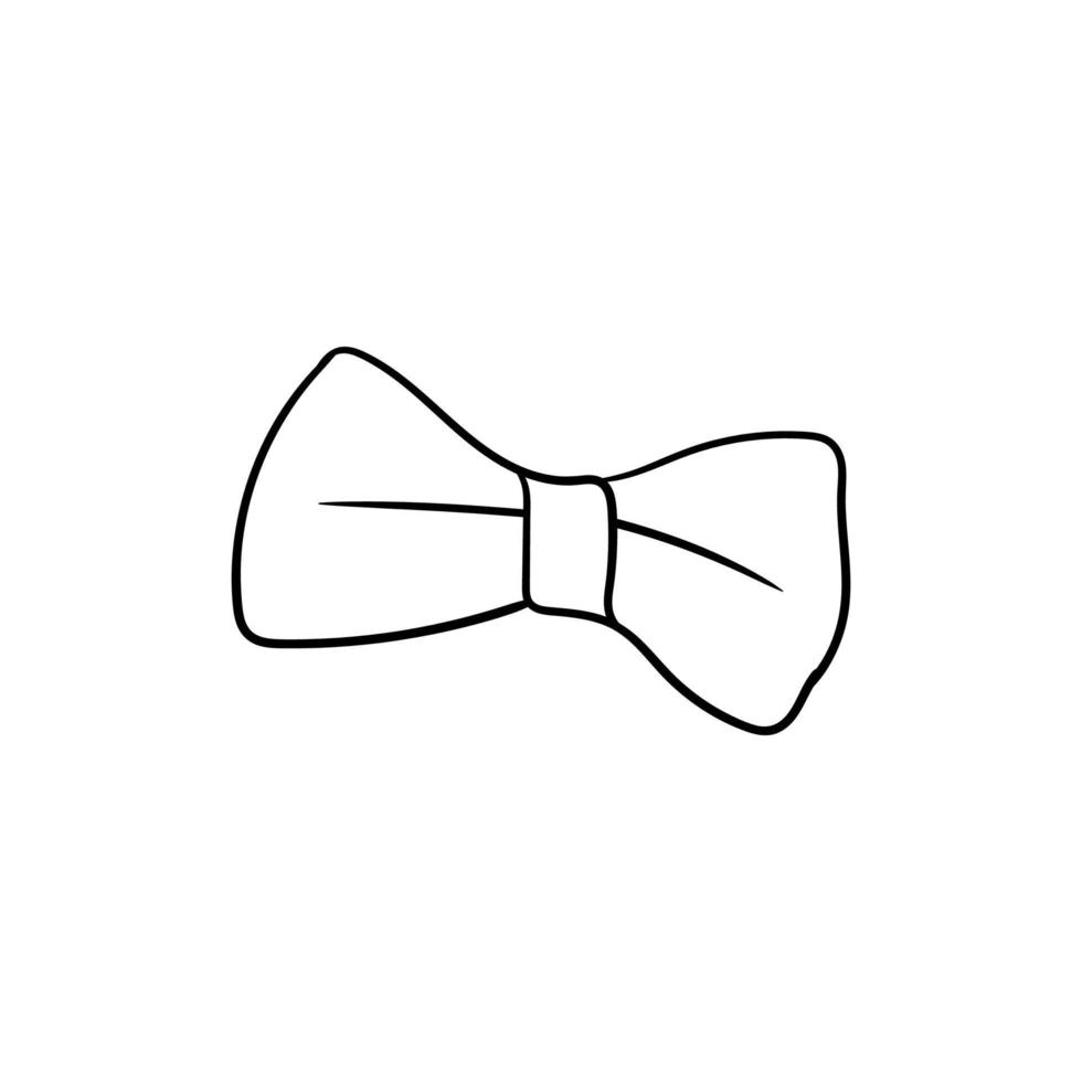 Bow tie ribbon formal line simplicity design vector